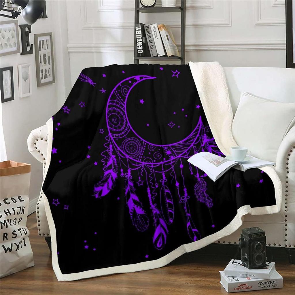 Red Rose Blanket Soft Fleece Throw Black Background Romantic Design Home Decor Gift for Her