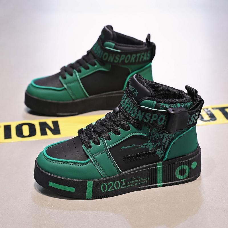 Klassenkamerad Jahr alt lässig Eltern-Kind Segeltuchschuhe High-Top Sportschuhe Junge Schüler trendig Mädchen