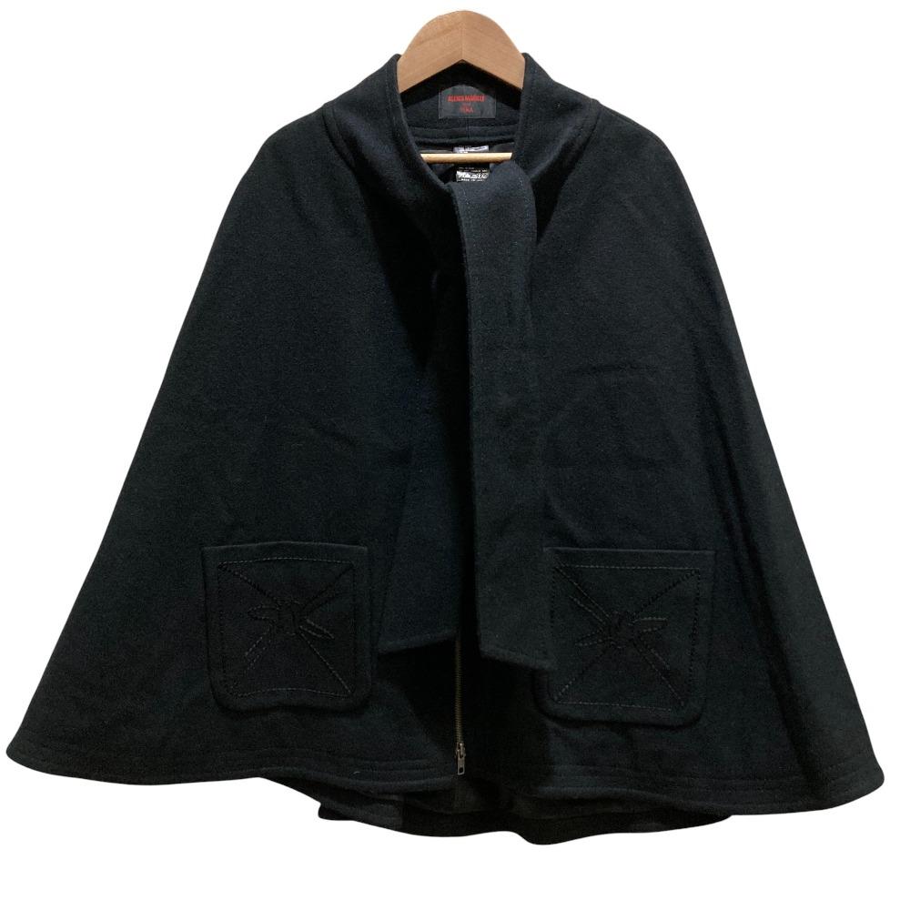 [Used] Good condition ALEXIS MABILLE IENA Alexis MABILLE IENA Custom made wool cashmere blend poncho coat Black Women s Luxs Brand used clothing