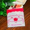 100pcs Christmas Handle Bag for Candy Chocolate Cookie Nougat Biscuit Xmas Packing Gift