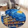 Starry Night-Inspired Colosseum Rug for Living Rooms round carpet for home sofa bedroom, gift