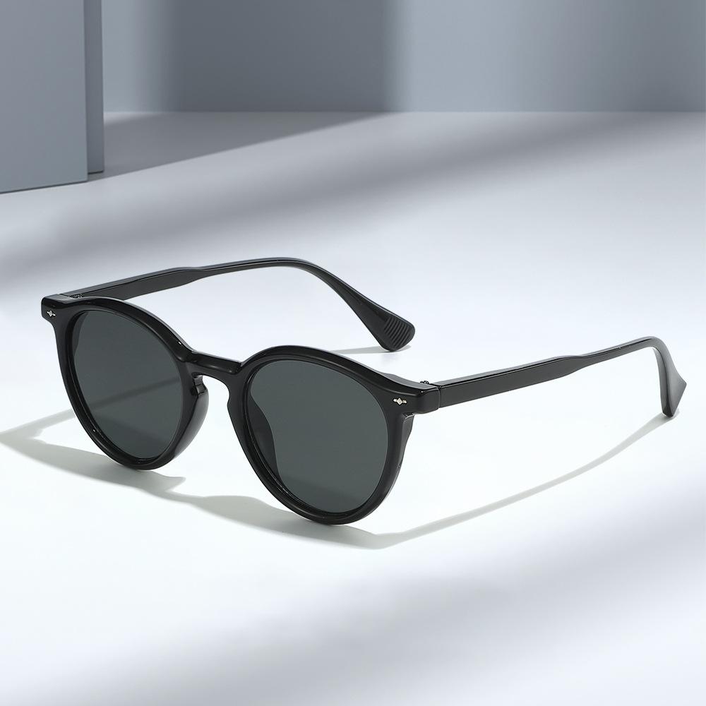 Retro Round Frame Sunglasses For Women & Men Artistic Design With Clear Blue Light Blocking Lenses Vintage Chic Eyewear
