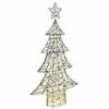 Christmas Tree with 160 Warm White LEDs 150 Cm Rattan