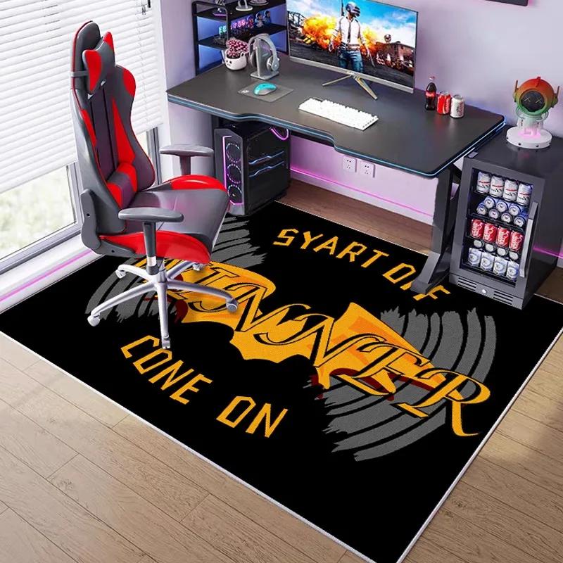 Gamingzimmer Teppich Rutschfest Schmutzabweisend Verschleißfest Bodenmatte Controller-Muster Schlafzimmerteppich Große Größe Heimdekorationsmatten