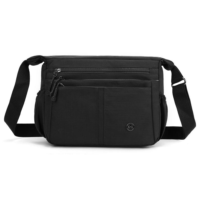 

Женская многосекционная сумка через плечо, сумка-кроссбоди, легкая нейлоновая сумка для мамы чёрный