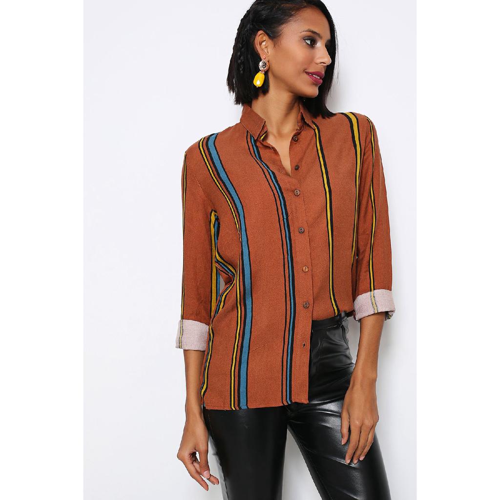 Vertical Striped Women's Shirt