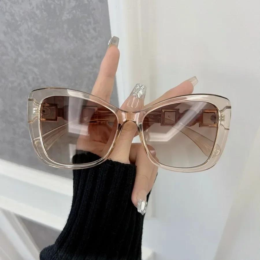 Designer Brand Square Sunglasses Women Men Colorful Cat Eye Frame Sun Glasses Female Gradient Mirror Colors Cool Fashion