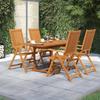 VidaXL 5-Piece Garden Dining Set Patio Dining Furniture Table and Dining Chairs Outdoor Lounge Set 3079645