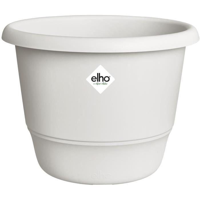 ELHO Pot de fleurs Amiga Rond 40 - Blanc - Ø 39 x H 29 cm - Extérieur - 100% recyclé