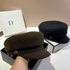 Japanese High-Quality Woolen Newsboy Hat Trendy Simple Solid Color Duck Tongue Navy Hat