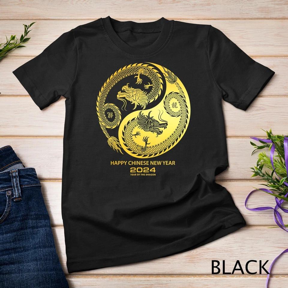 Happy 2024 Chinese New Year 2024 Year of the Dragon 2024 T-Shirt Unisex T-shirt 2XL