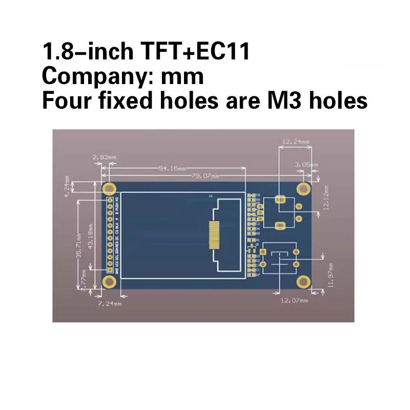 1.8-Inch 2.4-Inch Tft Display Screen With Ec11 Rotary Encoder Combination Module Spi Interface Lcd Display Screen For Arduino