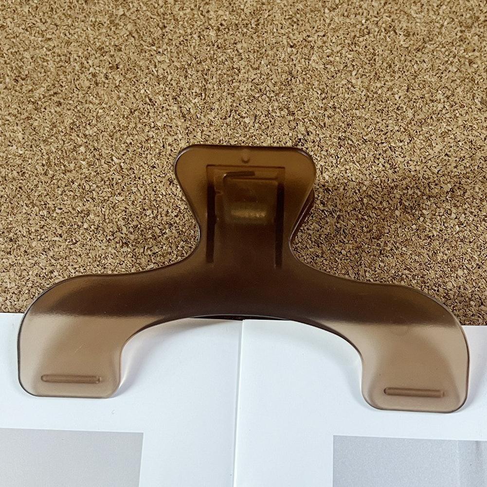 1PC Simple Frosted Transparent Book Clip Page Holder for Reading Practical Memo Note Clip Kawaii Desk Accessories