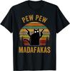 Pew Madafakas Pew Όπλα Αστεία Μαύρη Γάτα Ρετρό Βίντατζ Μπλουζάκι