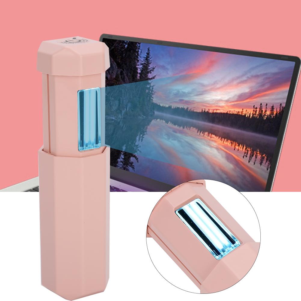 Portable Household Ultraviolet Cleaning Lamp Handheld UV Cleaning Device for Home CarPink