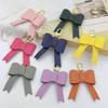 In-Stock Bow Bag Charm Cute Leather Keychain Pendant
