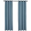 100% Linen Cotton Blackout Curtain Sun Blocking Thermal Insulation Solid Color Curtains Living Room Bedroom