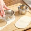 3pcs/Set, Stainless Steel Biscuit Pastry Wrap Dough Cutter, Fondant Mold, Cookie Maker, Round Baking Accessories