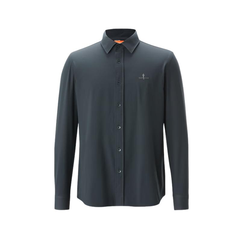 Biyinlefen Men's Ultralight Long-Sleeve Lapel Shirt