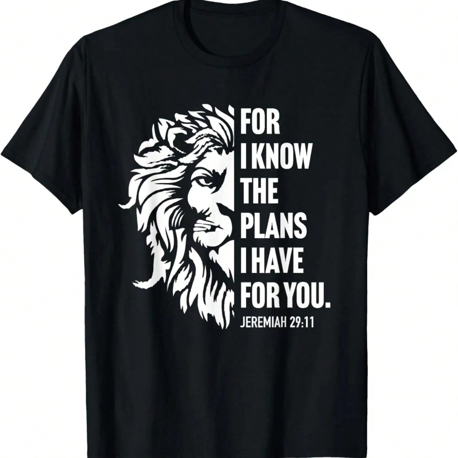 Jeremiah 29_11 Bible Verse Lion Graphic T-Shirt S разноцветный