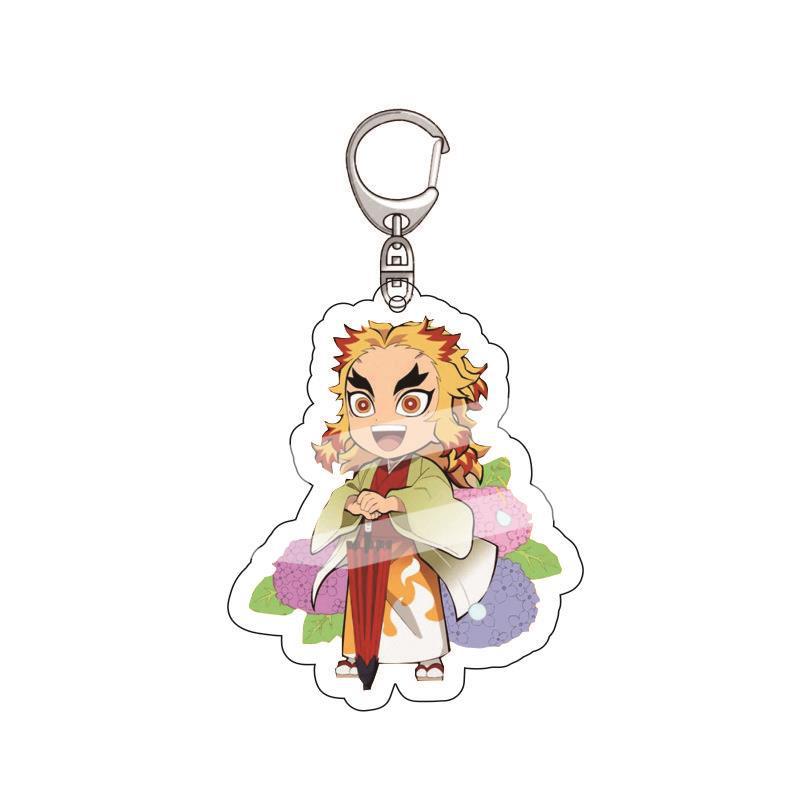 Acrylic Key Ring Demon Slayer Animation Tanjiro Nezuko Zenitsu Inosuke Pendant Charm 2 High Quality Premium Grade 55mm