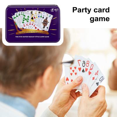 Five Crowns Kartenspiel im Rommé-Stil in Sammlerdose, langlebiges Material, faires und unterhaltsames 45-minütiges Spielerlebnis für Partys