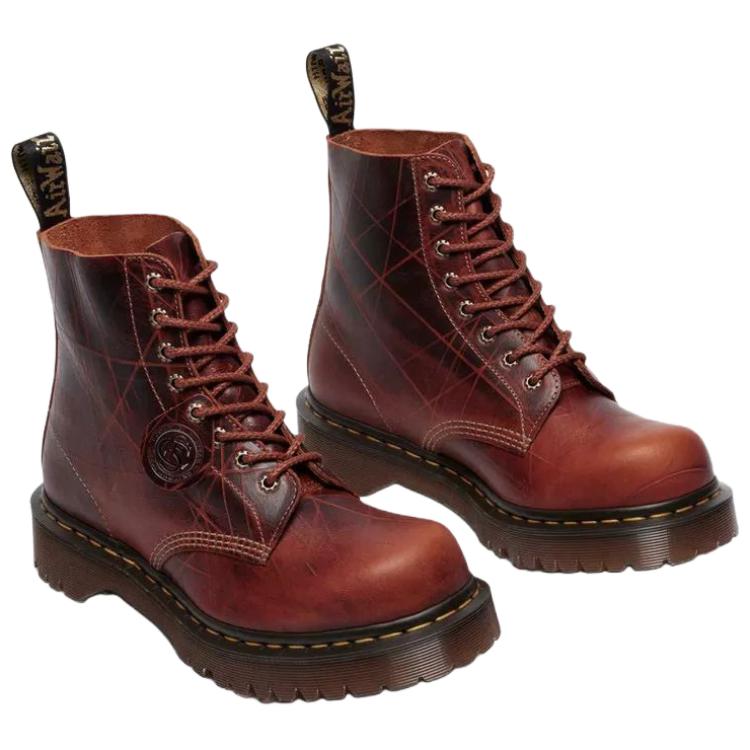 Dr. Martens 1460 Pascal Leather Versatile Vintage Boots Unisex boots Caramel-Brown 41597200