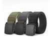 Simple Solid Color Plastic Buckle Men's Nylon Woven Waist Belt For Sports And Daily Use