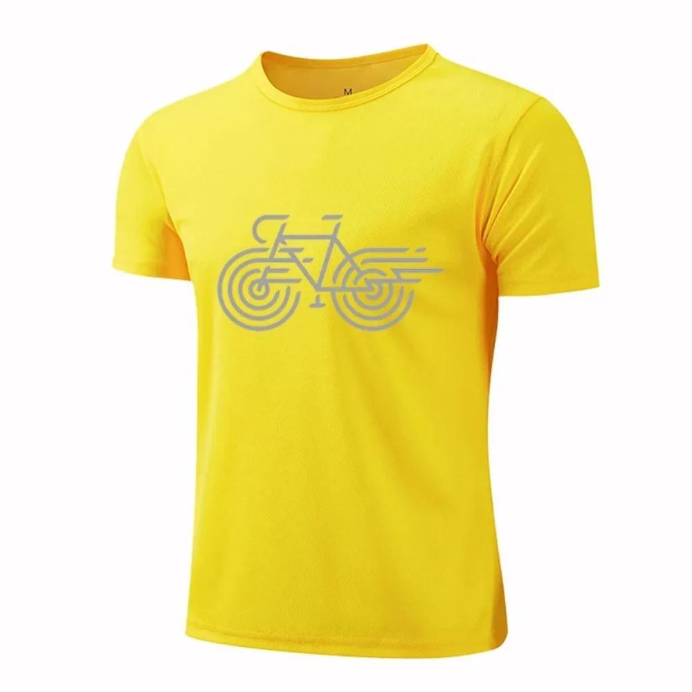 Intressant och enkel cykeltryckt t-shirt Högkvalitativ avslappnad andningsbar snabbtorkande herr jogging sport kortärmad 4XL