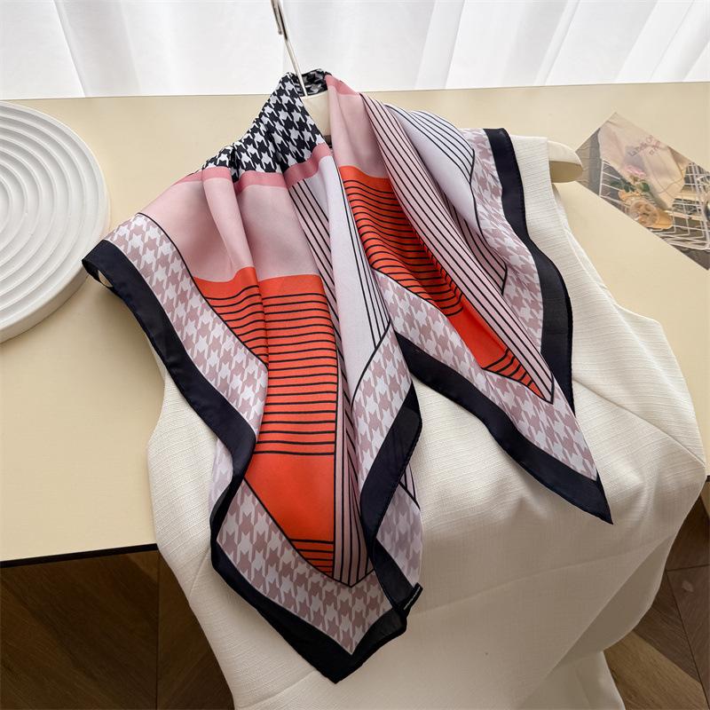 Square Scarf Hijab Bandana Handkerchief Silk Scarves Woman Headscarf Fashion Elegant Soft Breathable Stylish Versatile Gift