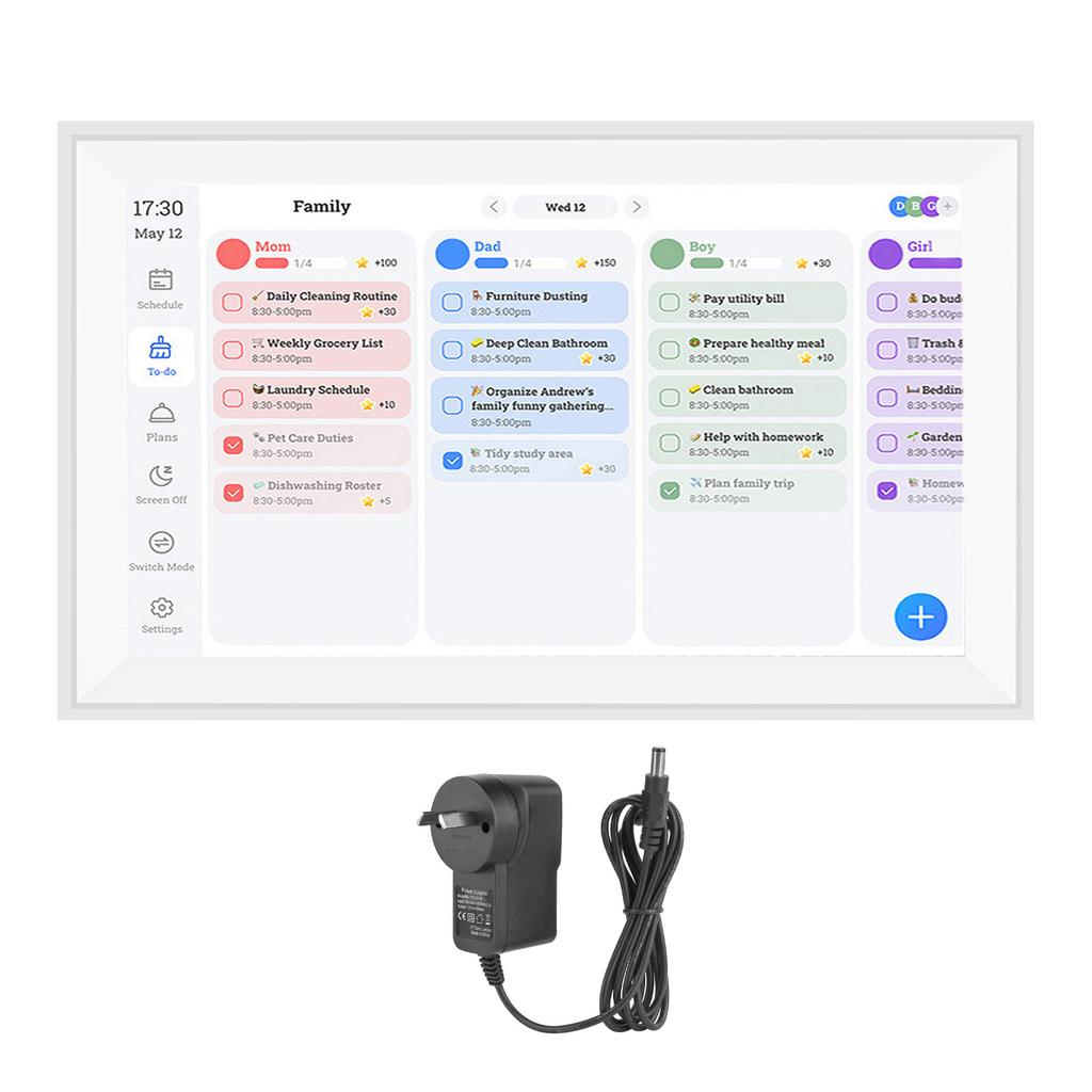 15,6 Zoll Digitaler Smart Kalender Aufgabenplan 1080P FHD Interaktiver Touchscreen Wand-Schreibtischmontage Elektronischer Smart Familienplaner