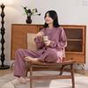 Women's Spring & Autumn Stand-Up Collar Cotton Gauze Pajama Set - Long-Sleeve Cardigan Couple Homewear