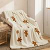 Gingerbread Pattern Soft Flannel Throw Blanket for Bed Sofa Office Camping AllSeason Comfort Gift