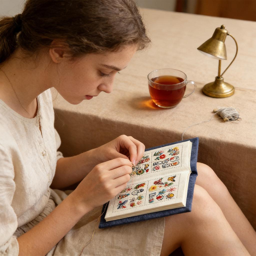 Embroidery Book Practice Set, A Gift For Children Or Friends