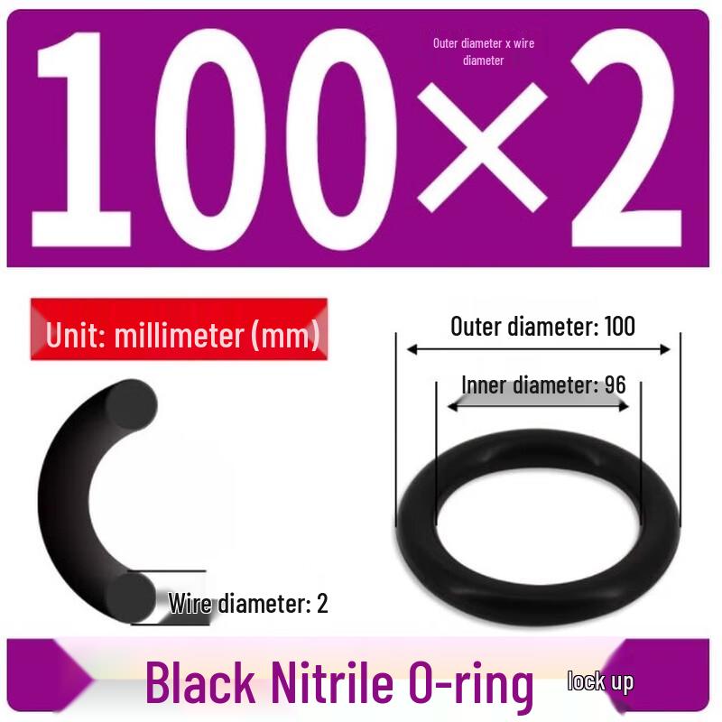 Nitrile O-Ring Seal 100mm x 2mm