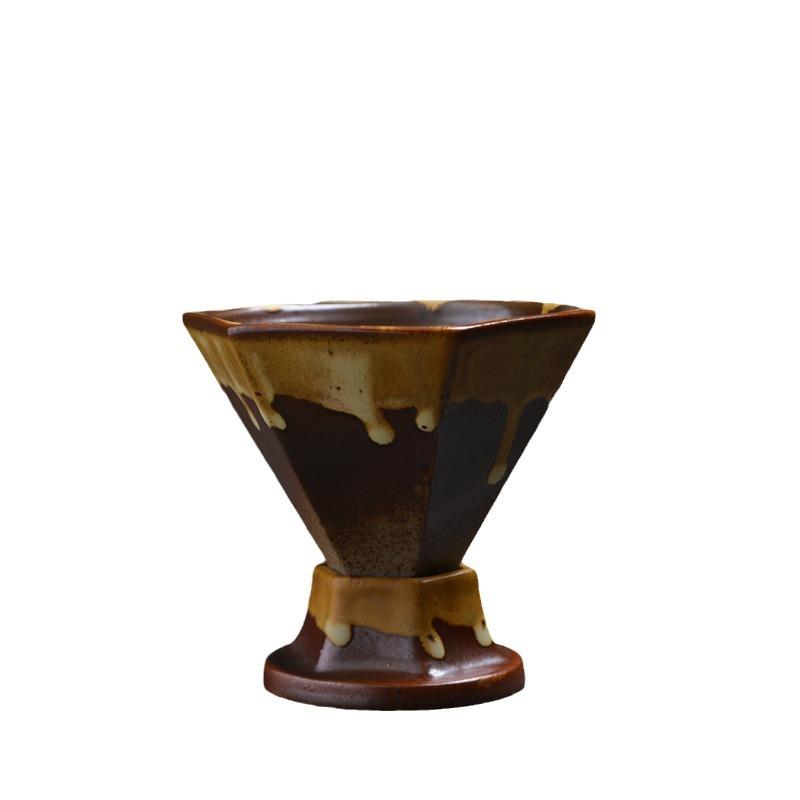 Creative Ceramic Cup Light Luxury Coffee Cup Saucer Set Retro Design Water Cup Afternoon Tea Cup