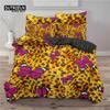 Soft Butterfly Bedding Set Microfiber Leopard Print Background Duvet Cover Set For Adult Bedroom Decor As Greetings and Presents