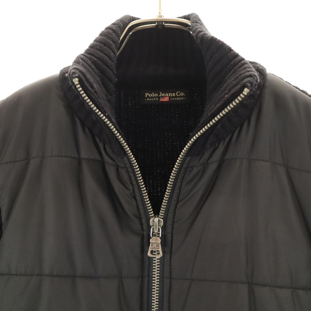 POLO JEANS COMPANY RALPH LAUREN Padded Switching Knit Jacket S Black Women Used