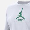 Jordan Boston Celtics Logo Round Neck Casual Long Sleeve Drop Shoulder T-Shirt Women T-Shirt White FN1555-100