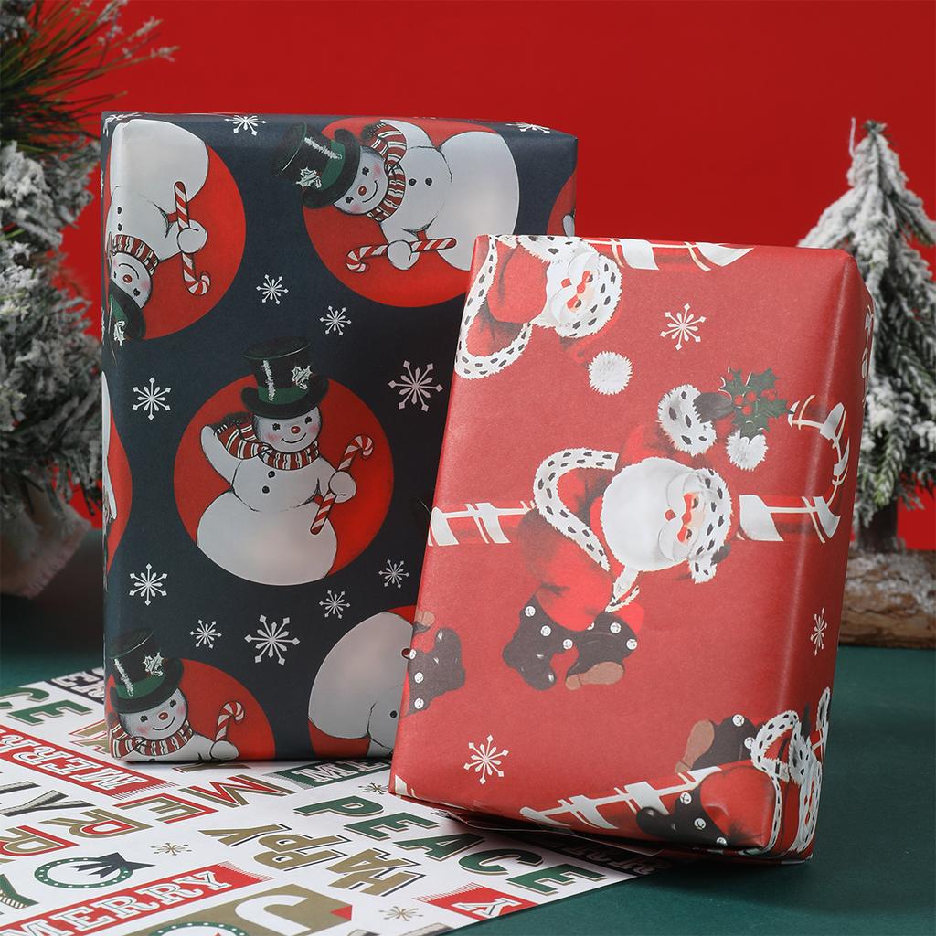Christmas Wrapping Paper Rolls Christmas Party Decoration Kids Favor 2026 Xmas Wrapping Paper Navidad Natal New Year Gift 2026