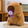 Plush Capybara Soft Doll Toy Animal Shaped Stuffed With Lollipop Drawable