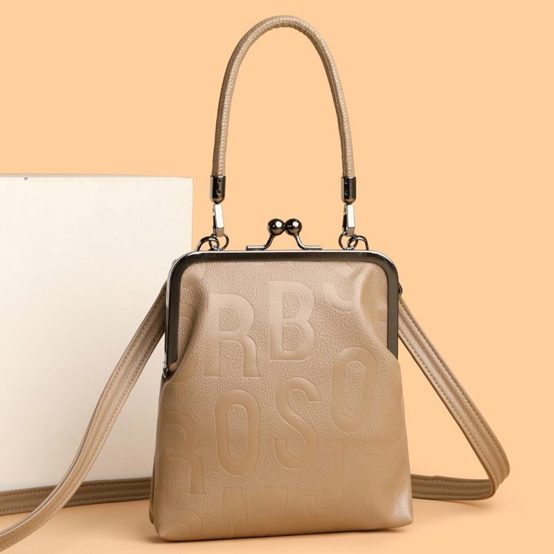 Retro Steinmuster Lackleder Damen Kurze Handy Tasche Einfache und Modische Schulter Umhängetasche Wechselgeldtasche