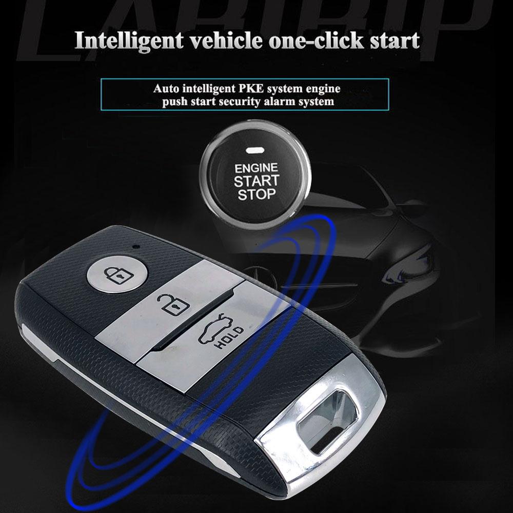 Universal Car Alarm Passive Keyless One Button Starter System Remote Control Set