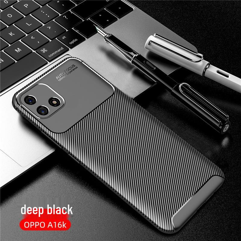 OPPO Reno 7 5G Ladybug Full Coverage Soft TPU Carbon Fiber Phone Case with Drop Protection A96 / OnePlus Nord N20 5G чёрный