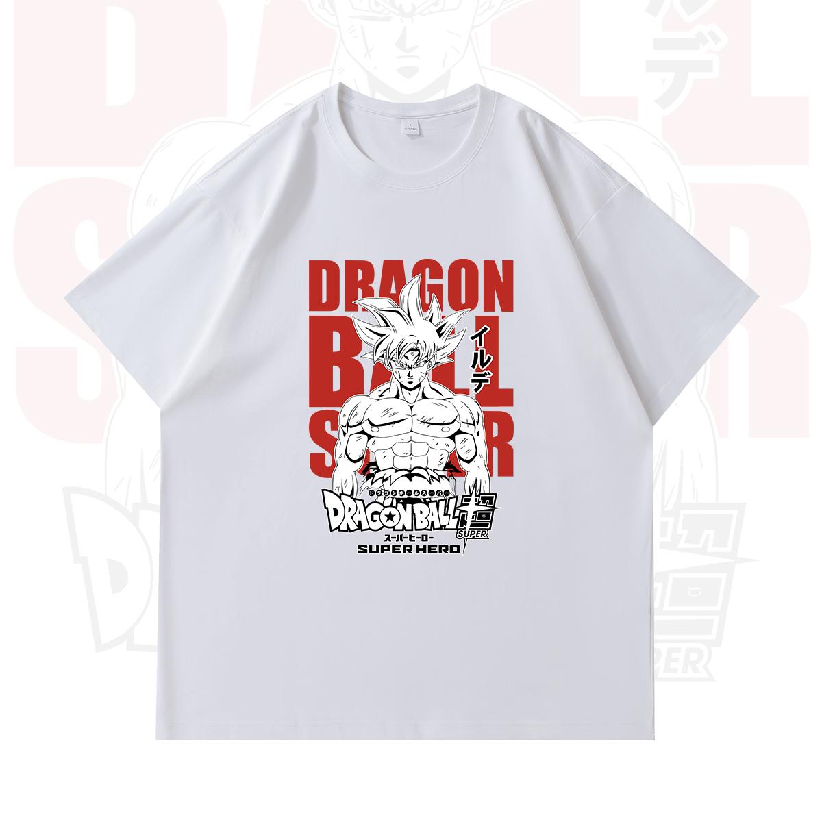 

Футболки с коротким рукавом для мужчин и женщин Dragon Ball Аниме Мерч Чистый хлопок Супер Сайян Гоку Модные летние с коротким рукавом S