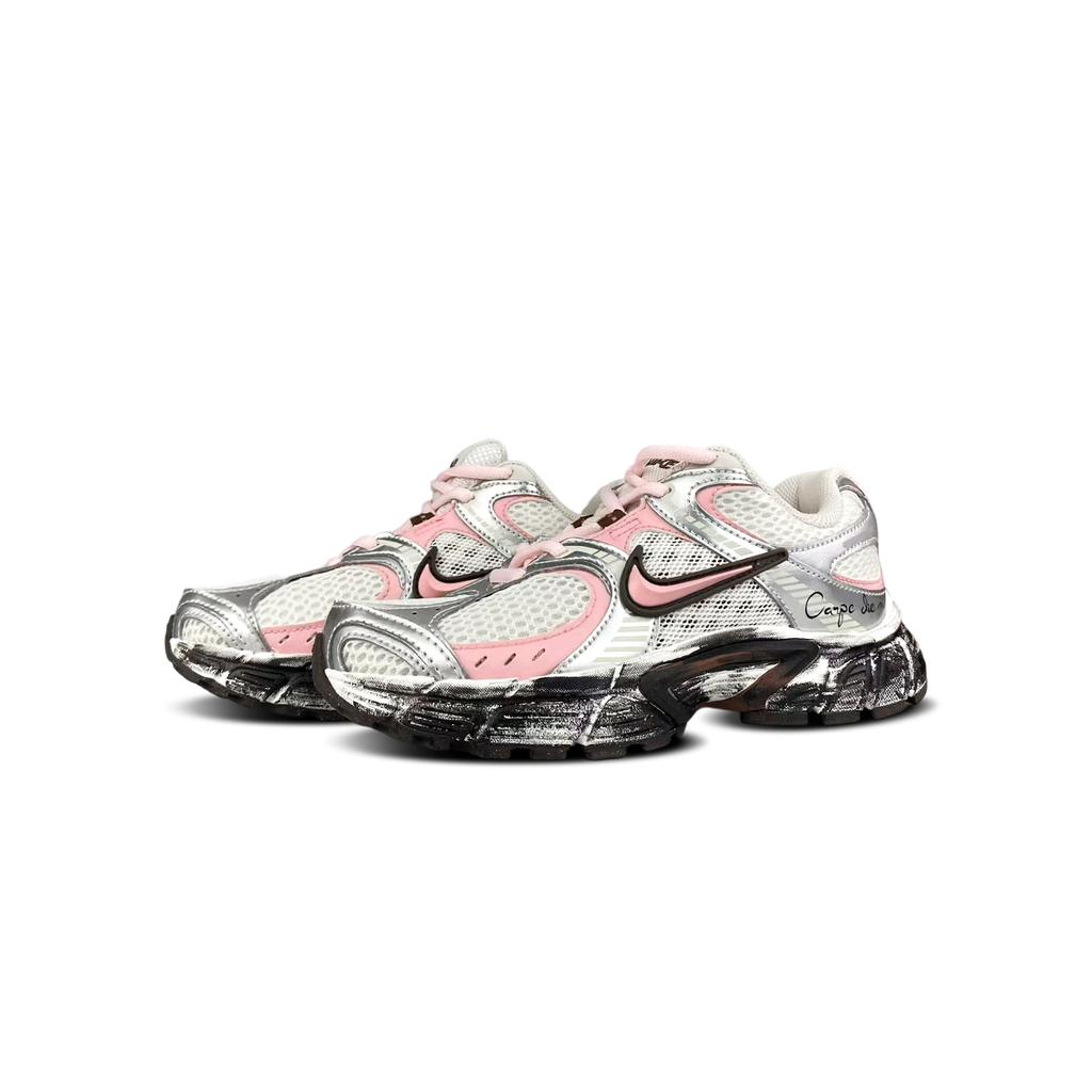Nike V5 RNR Abrasion Resistant Breathable Low top Running Shoes Women's Pink Silver HQ7901-102(Team401-)