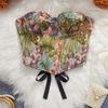 Boned Floral Underwired Corset Multi-Color Abdominal Shaping Women's Shapewear Jacquard Off-shoulder Strapless Corset Top