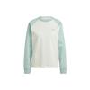 (WMNS) Originals Long Sleeve T-Shirt 'White Green' Women's IN4136