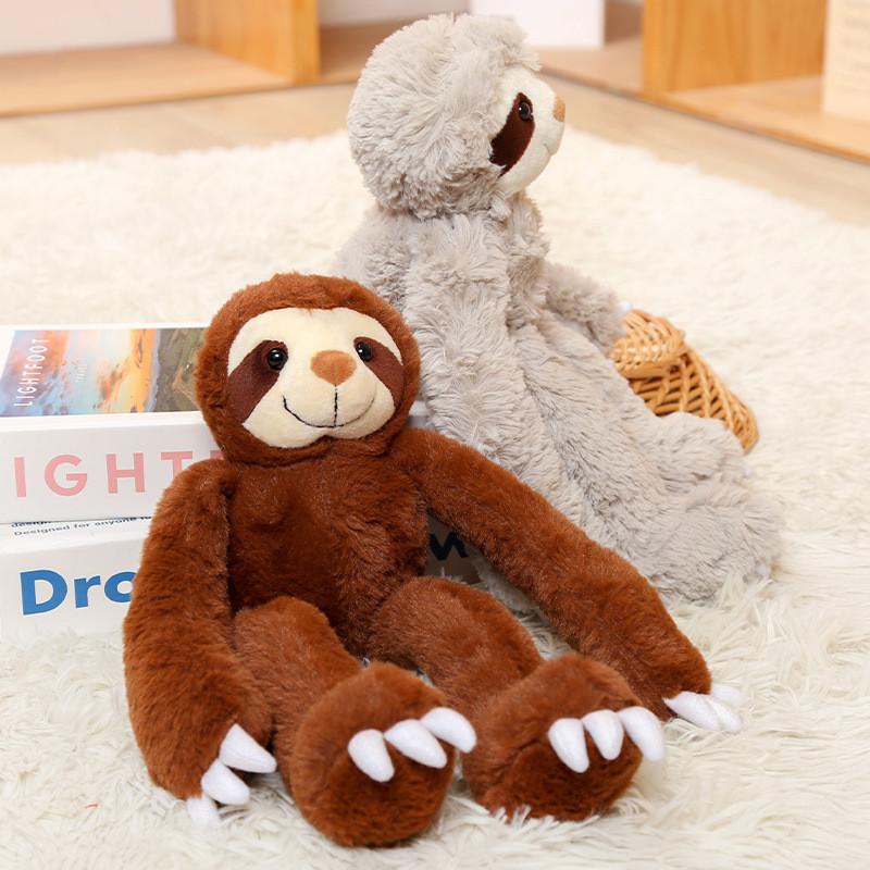 Cute Gray Cartoon Brown Sloth Plush Doll Curtain Buckle For Decoration Room