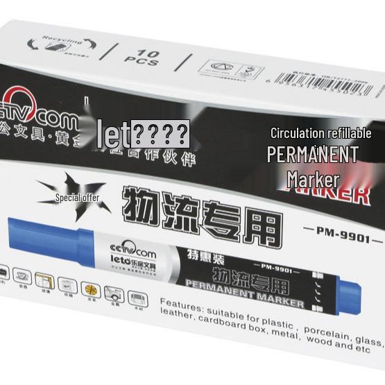 Free Shipping 50-Pack Lutu 9901 Refillable Oil-Based Marking Pens - Single-Head, Large Tip for Line Drawing